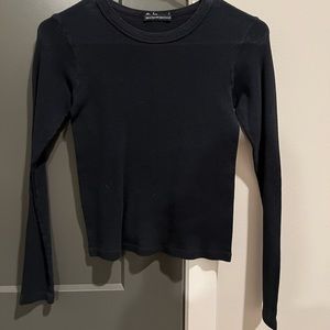 Brandy Melville Navy Long Sleeve Shirt - OS